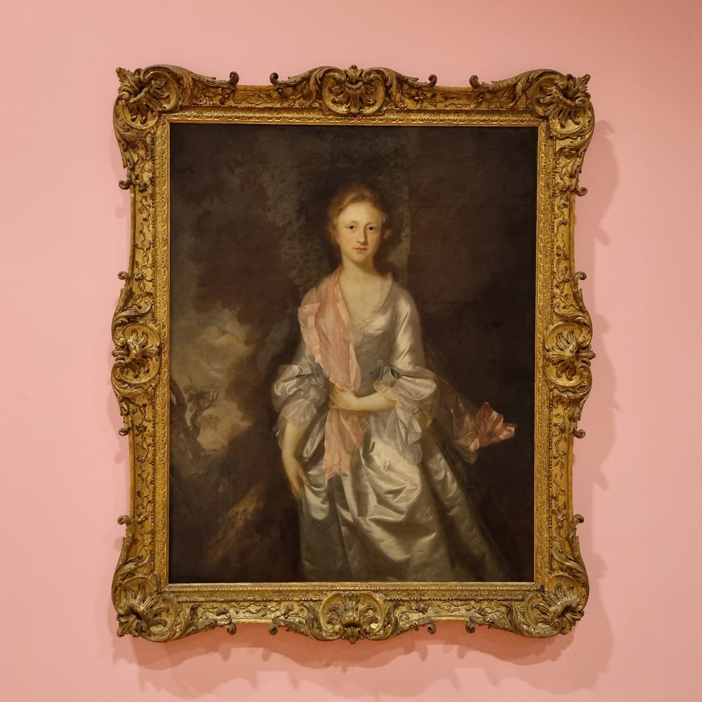 Portrait of Mrs Hamar on display in the 'Dress Code' exhibition