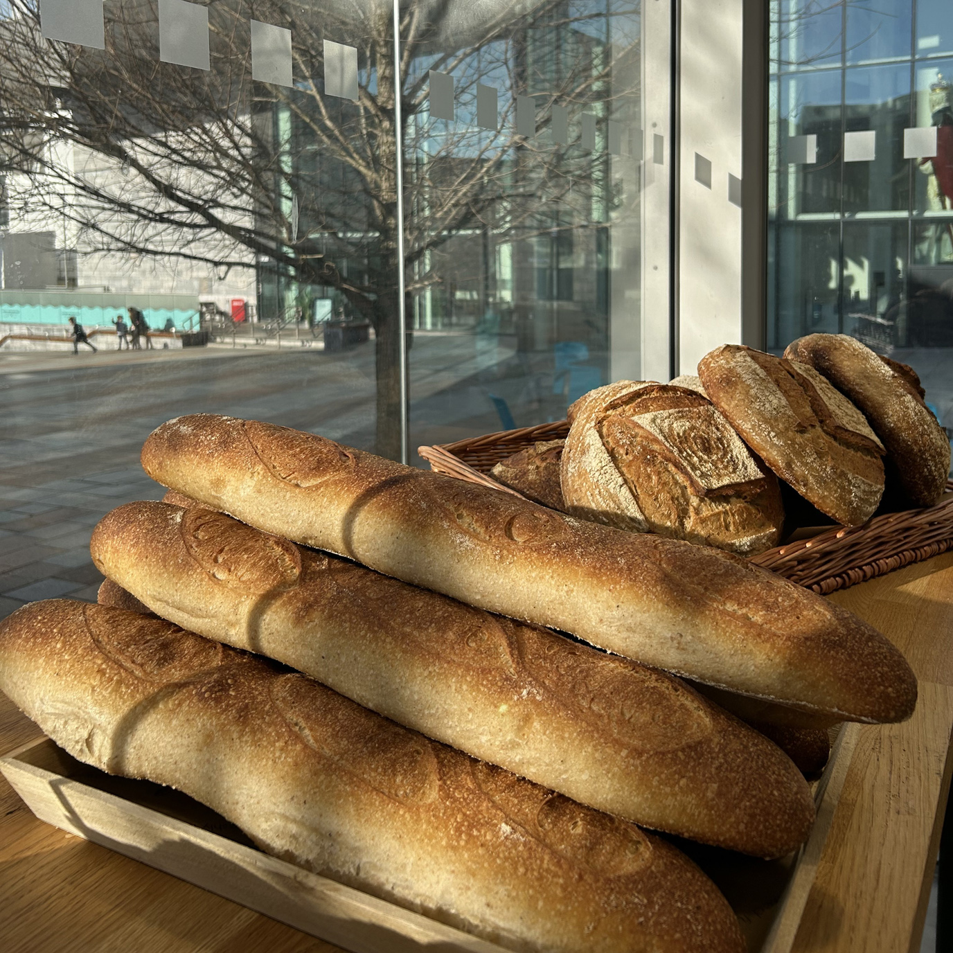 Loaves baked by Rise at The Little Box cafe