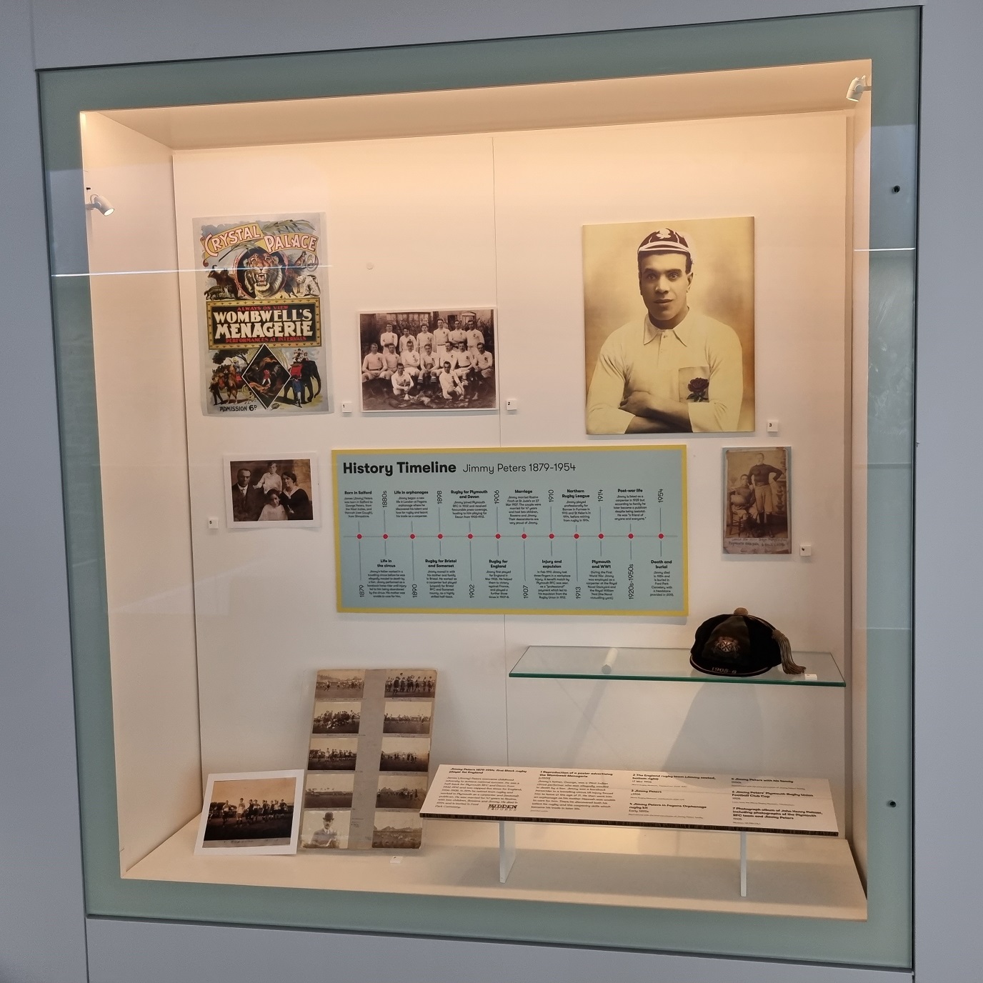 Jimmy Peters case display at The Box, autumn 2023