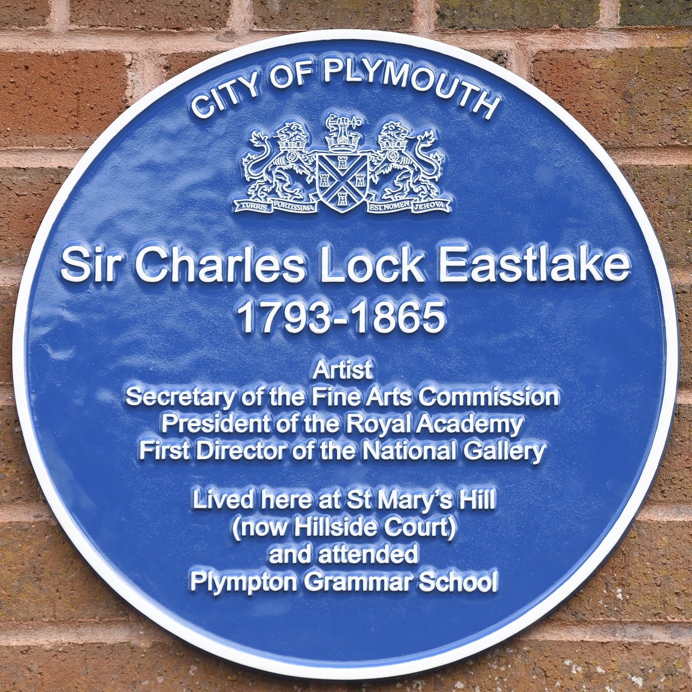 Sir Charles Lock Eastlake plaque