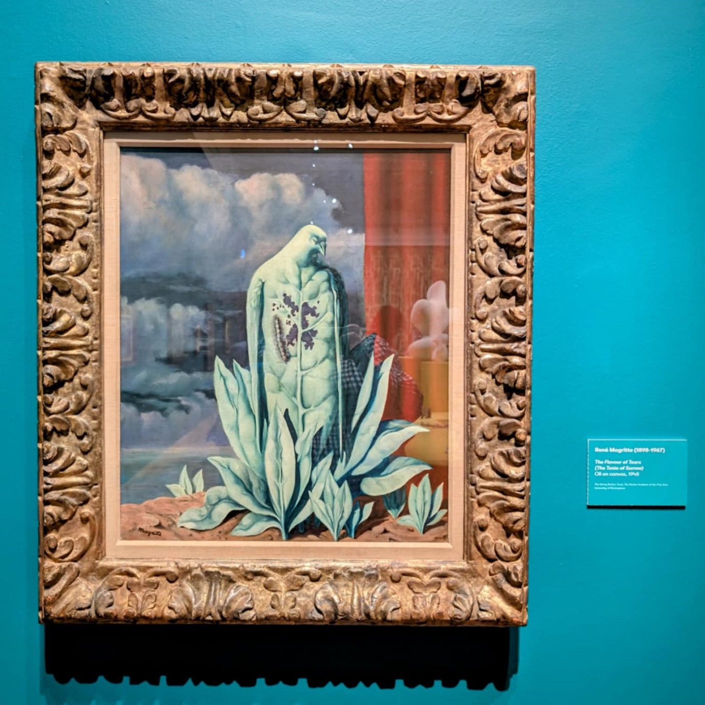The Flavour of Tears by Rene Magritte on display at The Box