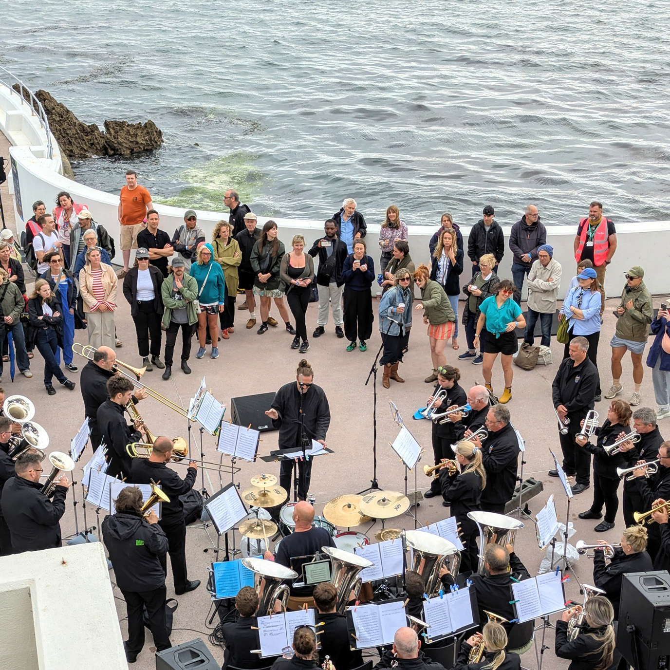 Brass band at Tinside Lido for Hello Sailor, 5 July 2025