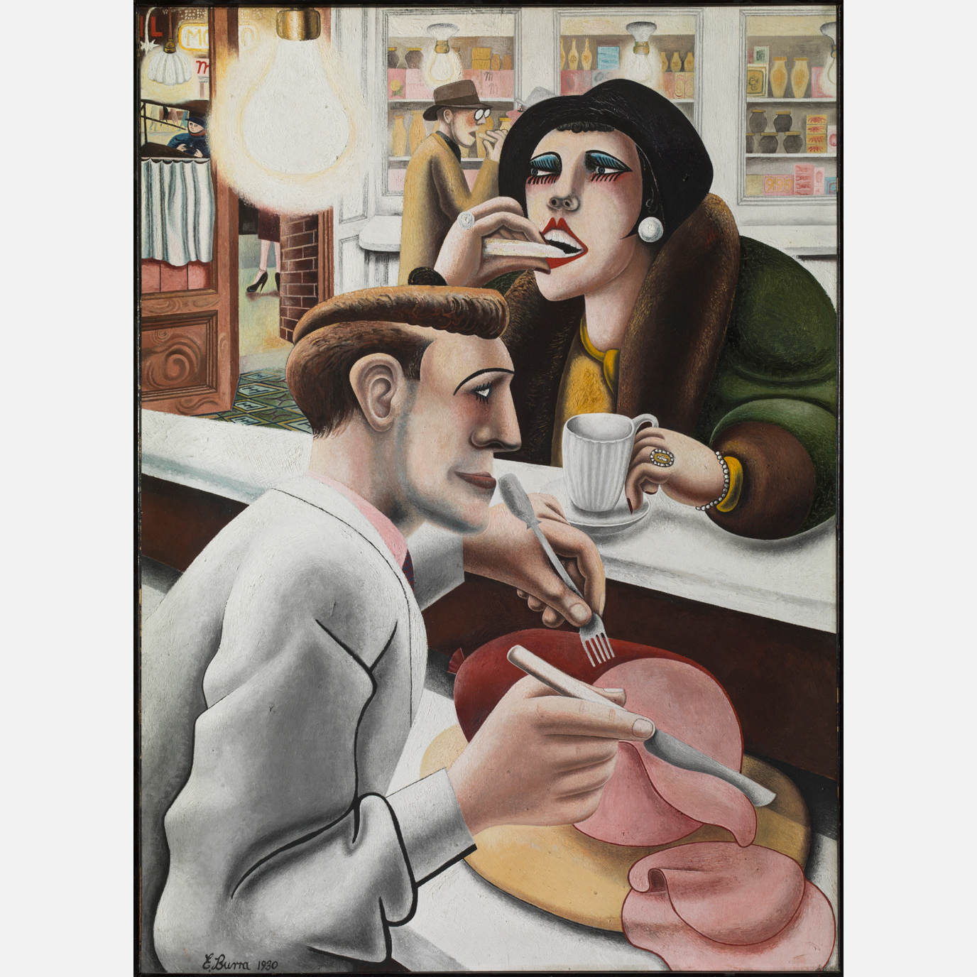 The Snack Bar, Edward Burra, 1930 © The estate of Edward Burra, courtesy Lefevre Fine Art, London
