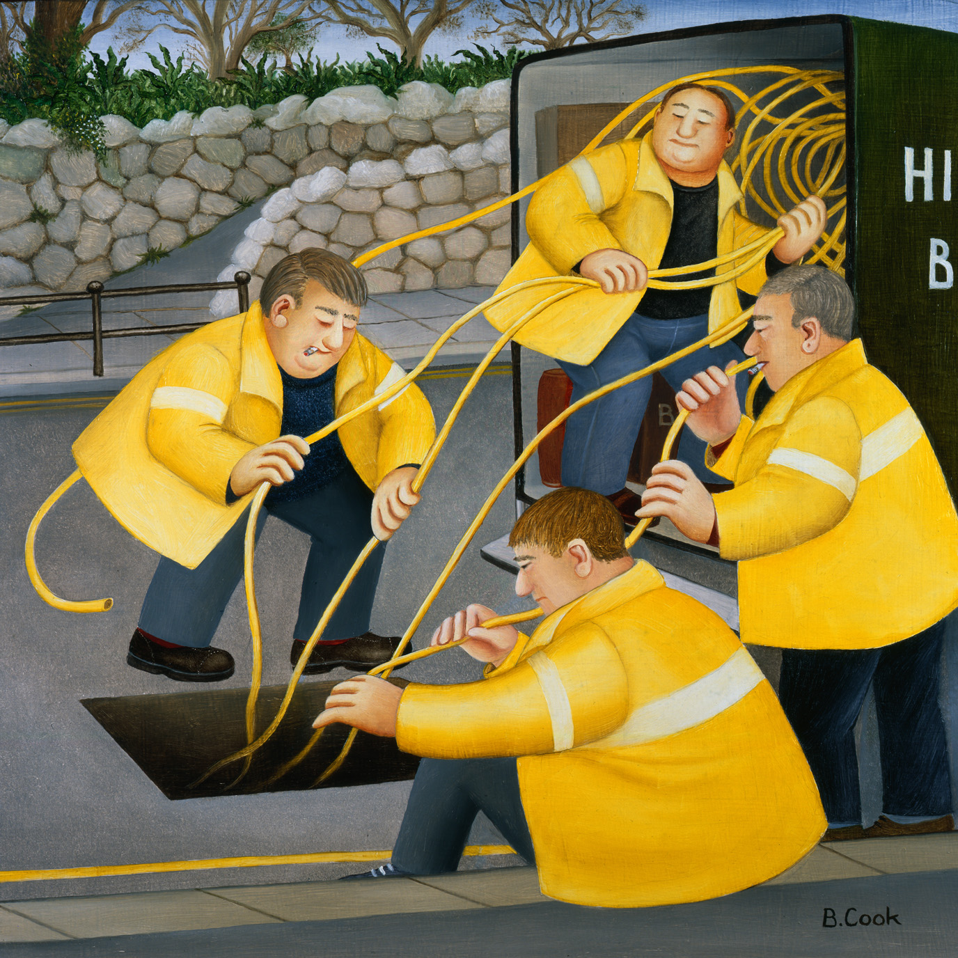 Dyno-Rod by Beryl Cook. Courtesy of www.ourberylcook.com © John Cook 2025