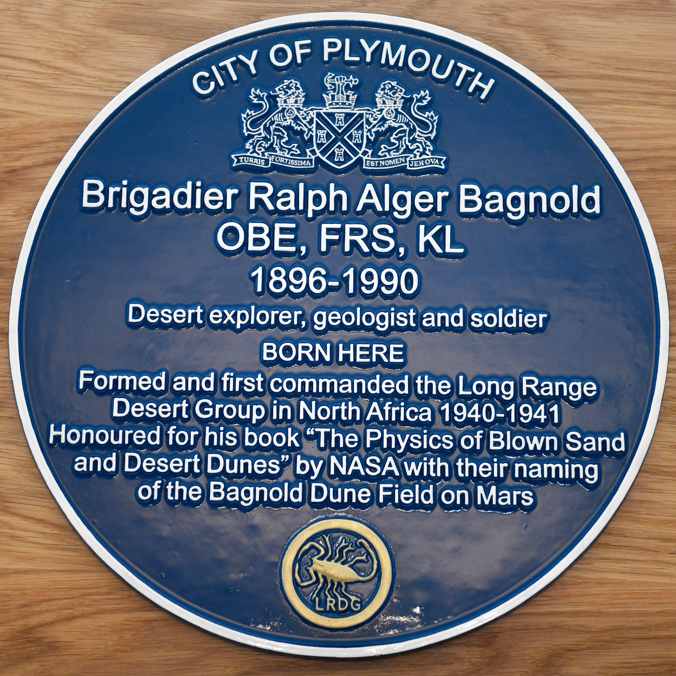 The Ralph Bagnold plaque