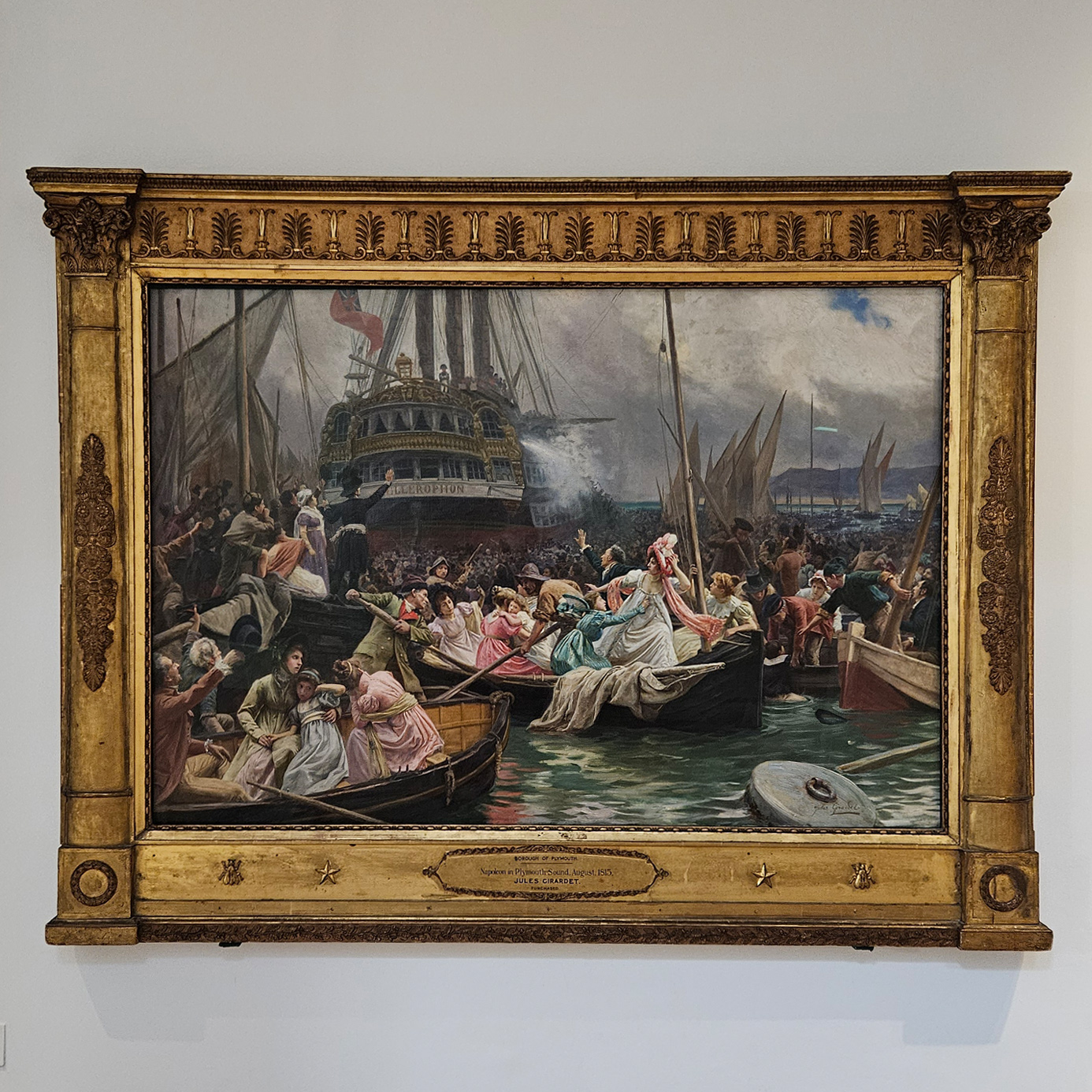 Napoleon on the Bellerophon by Jules Girardet