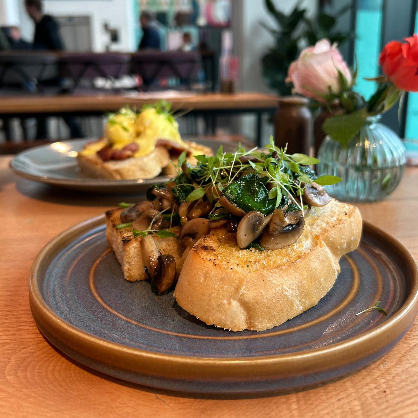 Mushrooms on toast served in The Box Kitchen & Bar
