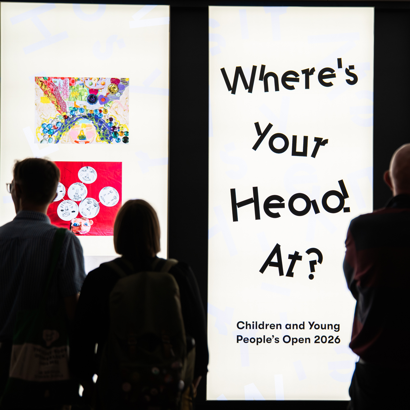 Visitors looking at the 'Where's Your Head At?' display at The Box Plymouth
