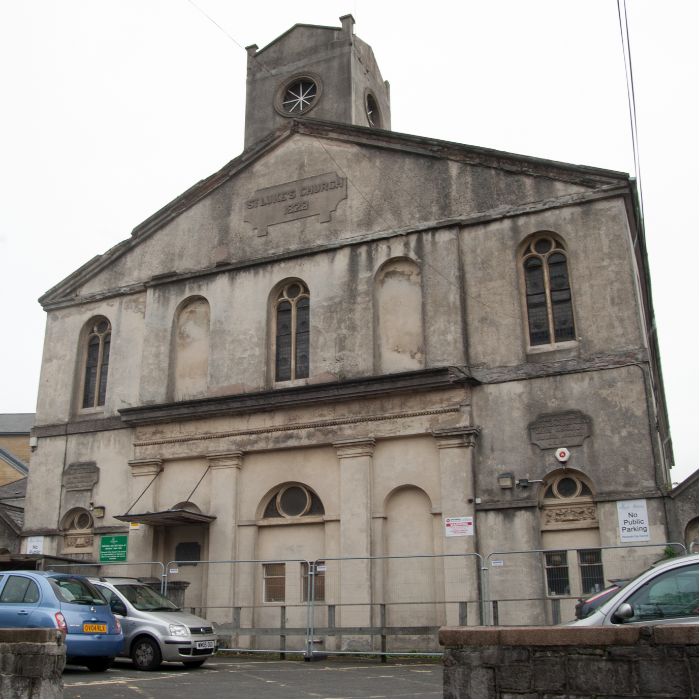 The exterior of St Luke's church before restoration