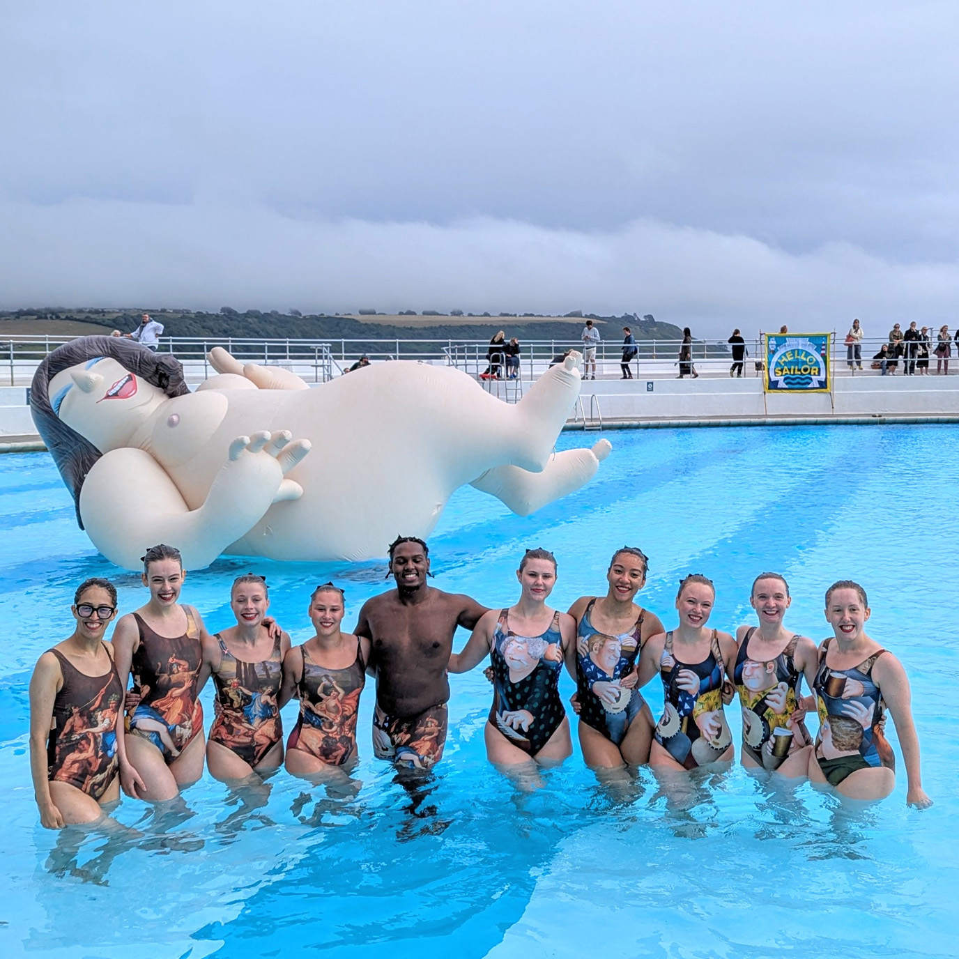 Synchronised swimmers at Tinside Lido for Hello Sailor, 5 July 2025