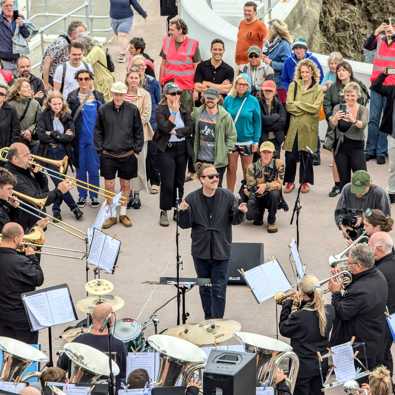 Brass band at Tinside Lido for Hello Sailor, 5 July 2025