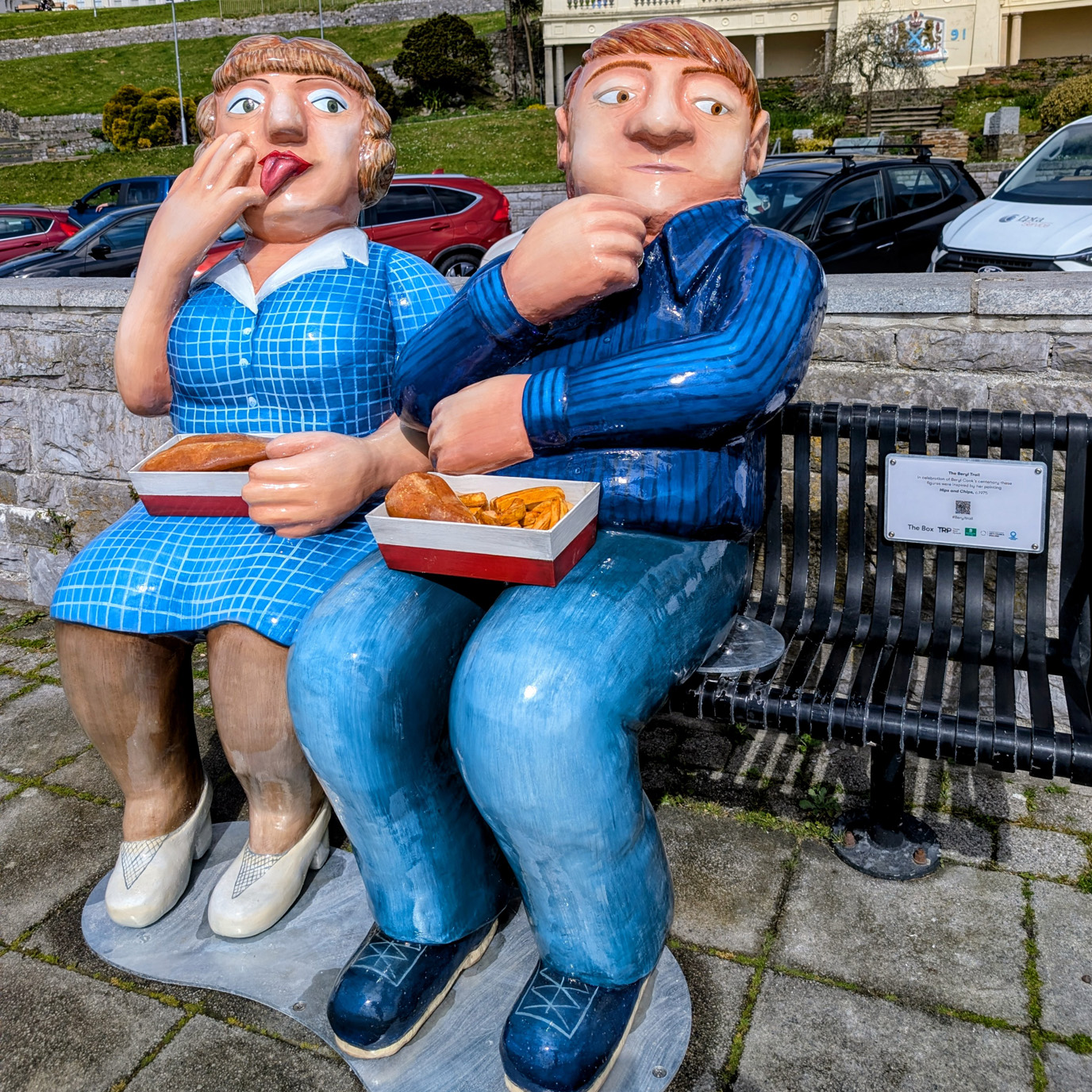 The new 'Hips & Chips' sculpture on the Hoe in Plymouth