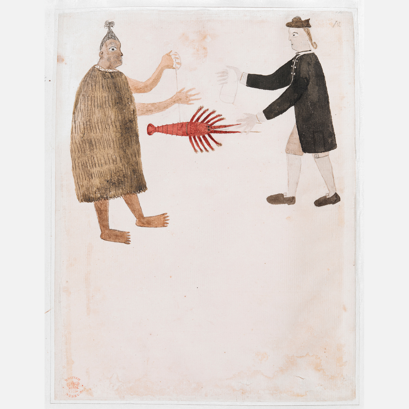 NPG 7153. Portrait of Mai (Omai) (detail), Sir Joshua Reynolds c 1776 (detail). Oil on canvas; 236 x 145.5cm. Image courtesy of National Portrait Gallery, London and Getty